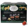 CAFFÈ CORSINI 1950 Caffè Corsini - 50 Capsule Compatibli Nespresso Monorigine Assortite + 2 Tazzine Vetro, Confezione Regalo, Caffè 100% Arabica, 5 Confezioni da 10 Capsule