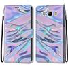 Mo-Somnus Cover per Samsung Galaxy J5 2016/ J510, Custodia in PU Pelle Magnetica Libro Flip Caso Antiurto Portafoglio [Supporto Stand] con Porta Carte e Cinturino da Polso Wallet Case (Fluorescente)