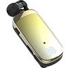 SUNSEATON Auricolare Bluetooth Business con Filo Retrattile, Auricolar Senza Fili con Microfono, Bluetooth V5.2, Vivavoce, Compatibile per Universale Smartphone (Giallo)