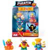 PIRATIX ADVENTURE WORLD Shark Treasure Series Confezione da 4, Contiene 4 Piratix, 1 'Cristallo' e 1 Sorpresa, 4 Accessori 'Cristal', Confezione da 6