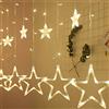Vientiane Curtain LED Luci, LED Tenda Luci Ghirlande,LED String Lights, Alimentato a Batteria (Non Includere), Interni ed Esterni, Impermeabile, Decorazione per Natale, Feste, Bianco Caldo(Bianco Caldo)