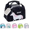 Hillylolly Borsa termica per il pranzo per bambini, borsa da pranzo isolata, cestino per il pranzo per bambini, mini borsa termica per il pranzo e il trasporto di cibo (unicorno)