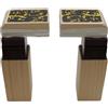 KD89 Soffietto completo di fôret nero per pendolo a cucù, dimensioni da 65 mm a 120 mm, corpo e soffietto in legno, venduto in coppia (80 mm)