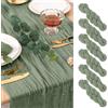 AUAUY 6PZ Runner Garza da Formaggio, 90x300cm Verde Runner Tavola in Tulle
