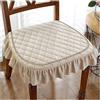 ZTGL Coprisedie Cuscini per Sedie da Cucina Lavabili, 45x43x3 cm, Copri Cuscini Sedie Cucina con Lacci e Volant, Antiscivolo Resistente Copriseduta Sedie per Quattro Stagioni,Beige b,(4 PCS)