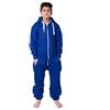 NOROZE Unisex Bambina Bambino Tinta Unita in Pile con Cappuccio Tuta Intera Tuta 7 - 13 Anni (9-10 Anni, Blau)