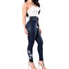 ZH8FCHAN Jeans Donna Ricamati Slim Fit Pantaloni Elasticizzati con Piccoli Piedi Ricamato A Fiori Taglia Jeans Strappati Skinny in Denim Ankle Pantaloni Casual Donna Skinny Jeans Strappati Bianchi