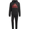 adidas M Bl Ft HD TS Tuta, Nero/Scarlatto, XL Uomo