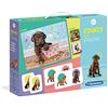 Clementoni - 18071 - Edukit 4 In 1 - Puppies (Memo, Domino, Puzzle 30 pezzi, Cubi) - Made In Italy - Memory - Gioco Di Memoria E Logica, gioco educativo bambino 3 anni, puzzle bambini