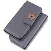 Bartern Cover per iPhone 7/8/SE 2020/SE 2022,Cartone Animato Orsa Flip Wallet Case in Pelle con Slot per Schede Magnetica a Scatto e Funzione Di Appoggio,Custodia per iPhone SE 2./3.,Grigio