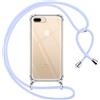 Pnakqil Cover per iPhone 8 Plus/iPhone 7 Plus con Cordino, Trasparente Custodia con Laccio Tracolla Cellulare Girocollo Collana Protettiva per iPhone 8 Plus 5.5, Viola