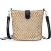 Fecialy Borsa di paglia Crossbody per donne fatte a mano Rattan Borse a tracolla Spiaggia Estate intrecciata in paglia Portafoglio