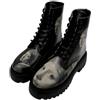 DOGO Women Vegan Leather Black Long Boots - Girl With a Pearl Earring Design