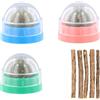 Shengxi Bastoncini di Erba gatta Naturali, 5 Pcs Bastoncini da Masticare per Gatti e 3 Pcs Palline di Erba Gatta Giocattolo di Erba Gatta per Gatti Stick Contro Alito Cattivo Dental Care