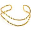 Vestopazzo Bracciale Fascia In Ottone Design Grecia - Cerchi Intrecciati, Altezza 4 Cm, Fatto A Mano, Regolabile