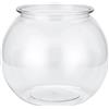 Easnea Ciotola per pesci rossi in plastica trasparente, piccola vasca per pesci trasparente, rotonda, vaschetta idroponica, contenitore per pesci per casa, ufficio, decorazione da tavolo (18 cm)