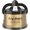 Anysharp affilacoltelli universale classico con PowerGrip, oro