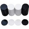 SmartDealsPro - Set di 100 contatori in plastica opaca, 25 mm, con scatola portaoggetti (2 Colori: Bianco E Nero)