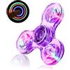 SCIONE Fidget Giocattoli Luminoso Fidget Spinner per Bambini LED Cristallo Ansia Anti-Stress Autismo Fidgets Migliore edc Giocattoli a Mano Viola
