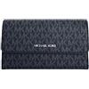 Michael Kors Jet Set - Portafoglio grande da viaggio, pieghevole in tre parti, da donna, PVC nero 2018. (nero) - 35F8STVF3B-001