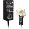 Geosar Vasi per cimitero per tomba in metallo cimitero vaso di fiori funebre cimitero vaso commemorativo supporto per fiori con punta marcatori tomba decorazioni floreali cimitero per tomba prato