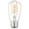Eglo Lampadina LED a spirale, attacco E27, lampadina decorativa vintage con design rétro, 7,3 Watt, luce bianca calda, 806 lumen, 2700 k, lampadina Edison ST48, diametro 4,8 cm