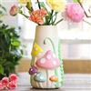 GUGUGO Vaso per fiori a forma di funghi pastello, alto 20,3 cm, decorazione stravagante a forma di fungo, vasi eclettici per fiori, vaso decorativo colorato unico, carino decorazione estetica della