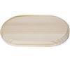 INNSPIRO Pedana in legno di pino massiccio ovale inf. 16 x 9 cm. sup. 14 x 7 cm. Alt. 1,5 cm. Base in legno per dipingere, decorare e lavorare.
