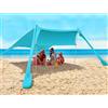 FBSPORT Tenda da spiaggia portatile tenda parasole spiaggia con protezione dai raggi UV UPF 50+ ancoraggi per la sabbia e barre in alluminio per spiaggia cortile campeggio pesca e picnic