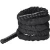 POWRX Battle Rope per allenamento di forza e resistenza - Design ruotato a 3 core - Corda da allenamento fitness per migliorare le prestazioni fisiche - Corda da fitness maneggevole