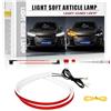 YM E-Bright Flow Lampeggiatori sequenziali per gli indicatori di direzione con luci diurne automatiche Fari esterni flessibili per moto con kit bicolore Retroilluminazione bianca/ambra 24/ 60cm