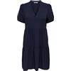 ONLY Onlnova Life Vis S/S Thea Dress Solid Vestito, Cielo Notturno, S Donna