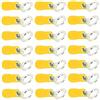 Mintice 100 Pezzi Giallo Anello di Rame Connettore Terminale Isolato 10-12 Ga AWG Filo Crimpare Kit Cavo Connettori Elettrico Capocorda Presto M5