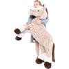 MorisMos XXL Cavallo Peluche Gigante, 120cm Marrone Chiaro Cavallo Kawaii Morbido Animali di Peluche Regalo per Fidanzate Bambini Compleanno Natale Deco