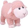 Lilizzhoumax Peluche di Pecora 18cm/7 in Piedi - Simulazione Morbido Giocattolo Animale Selvatico - Regalo per Bambini e Amici, Rosa