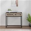 KTHLBRH tavolino da letto Tavolini da salotto tavolino ingressoTavolino Consolle Nero 80x30x75 cm Legno Multistrato e Ferro per Salotto, Ingresso e Corridoio
