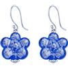 Sophia Rose Orecchini in argento sterling con fiori blu in vetro di Murano 2