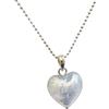 Sophia Rose Collana cuore fatta a mano in vetro di Murano azzurro in argento sterling, 45 cm