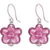 Sophia Rose Orecchini da donna in argento sterling con fiori rosa in vetro di Murano