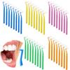 UWOBEFO 40 Pezzi Spazzolini Interdentali Scovolini Dentali per Cura della Bocca Scovolini Interdentali L a Forma L-Scovolino per Pulizia Denti con Coperchio Scovolini per Denti per Un'igiene Orale 5 Misure