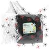 com-four® 400 g Ragnatela Decorativa con 24 Ragni - Ragnatela inquietante - ragnatele Come Decorazione per Feste di Halloween, Carnevale e Horror