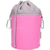 trendfinding Sacchetto per mollette in tela con 2 moschettoni per 200 mollette, extra grande e stabile, Rosa-grigio, Sacchetto per mollette da bucato