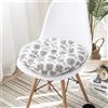 Morbuy Cuscini per Sedia Rotondi, Morbuy Estate Traspirante Cuscino Tatami Nordico Moderno Cotone e Lino per Interni ed Esterni, Giardino, Patio, Cucina e sedie da Ufficio (40x40cm,Bianco Latte)