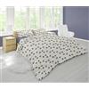 Dorian Home Telo Arredo Copritutto in 100% Cotone, Lenzuolo Copriletto, Foulard Copridivano Made in Italy, Matrimoniale 270 x 270 cm, Fantasia Pois Beige