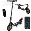 Serzase Monopattino Elettrico Adulto Scooter Elettrica per Adulti - Scooter Elettrico Pieghevole da 500 W con Ruote da 10 Pollici, Collegabile All'APP per l'uso, Freni Anteriori e Posteriori