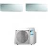 Daikin FTXJ25AS FTXJ42AS 2MXM68A Climatizzatore Dual Split Parete Emura3 Silver/Argento BTU 9+15 R-32 WIFI Alexa Google
