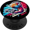 Epic Gaming Pets Apparel Funny Videogiochi Capybara - Gamer Guinea Pig con cuffie PopSockets PopGrip Intercambiabile