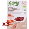 felicia 3x FELICIA SEDANINI PASTA CON FARINA DI LENTICCHIE ROSSE SENZA GLUTINE VEGANA