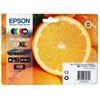 EPSON ORIGINALE Epson Multipack nero / ciano / magenta / giallo / Nero (Foto) C13T33574011 33 XL 5 Cartucce d'inchiostro: T3351 + T3361 + T3362 + T3363 + T3364 mod. C13T33574011 33 XL EAN 8715946645292