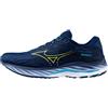 Mizuno Scarpe running uomo Mizuno Wave Rider 27 Navy Peony/Sharp Green/Swim Cap UK 10